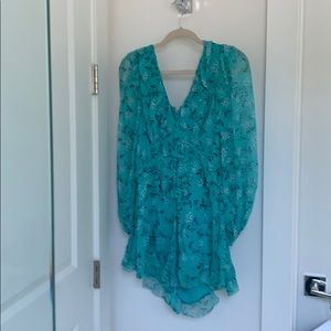 Zimmermann Silk Moncur Ruffled Romper